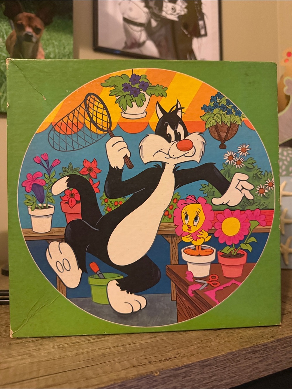 Sylvester & Tweety Planting Puzzle Wall Art - Bright Multicolor